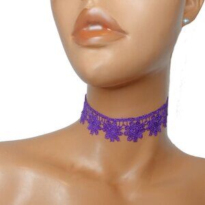 Purple Lace Choker, Prom Choker, Bridesmaid Choker, Date Night Choker, Chokers